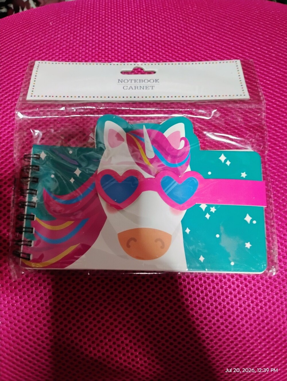 ❤️Unicorn Spiral Notebook with Heart Sunglasses